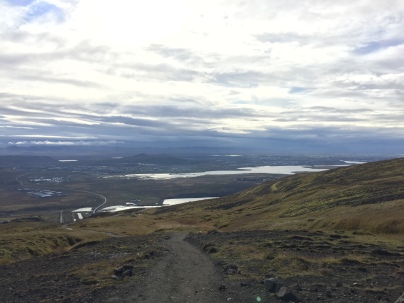 Aussicht auf ein undeutliches Reykjavik